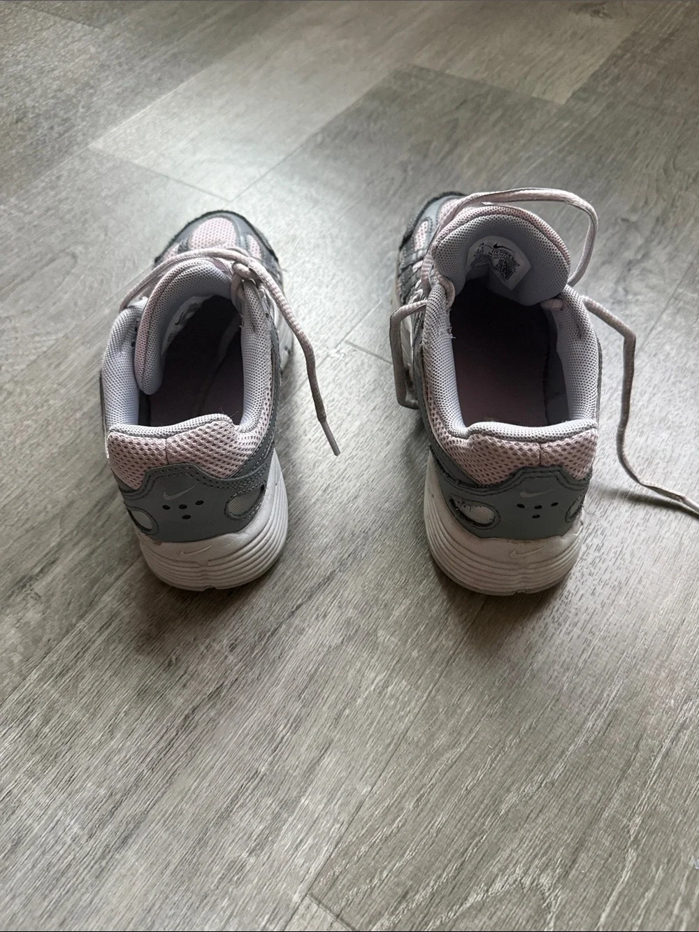 Nike Pink and Gray Mesh Athletic Sneakers